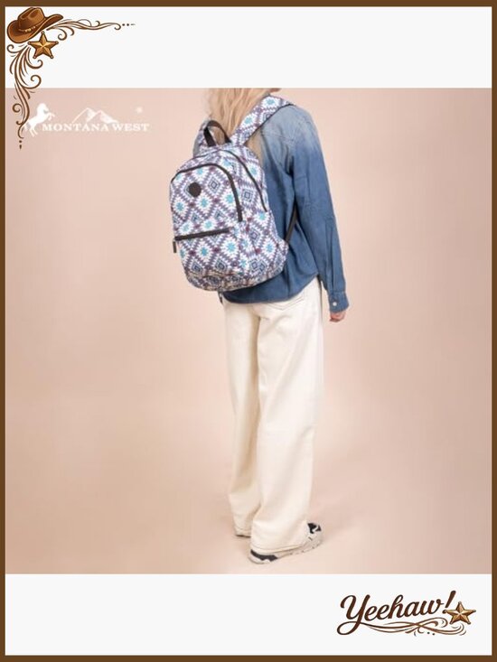 Laptop Backpack for Women Casual Daypack Western Travel Purse College Bookbag